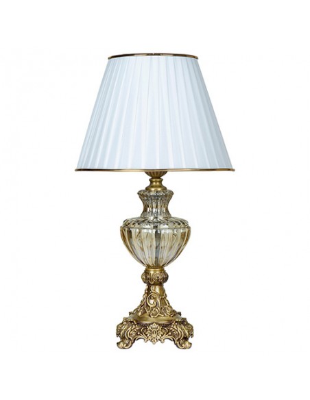 Crystal Table lamp with white shade Crystal Table lamp with white shade