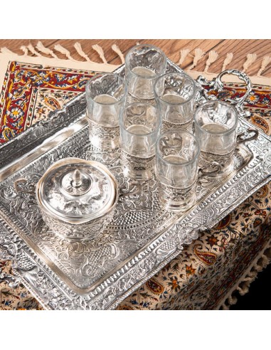 Tea coffee set made by hand engraving technique HC-1398