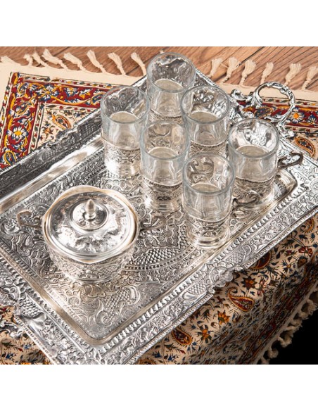 Tea coffee set made by hand engraving technique HC-1398