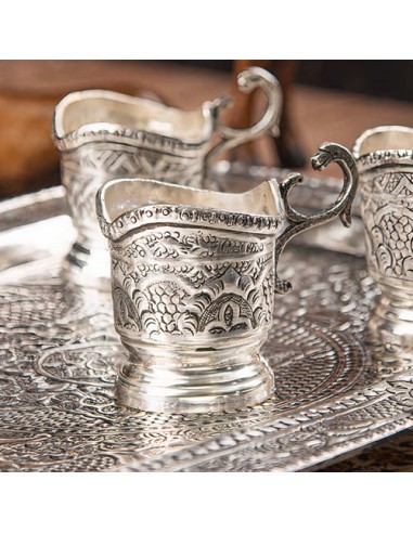 Brass cup with silver coating HC-1398