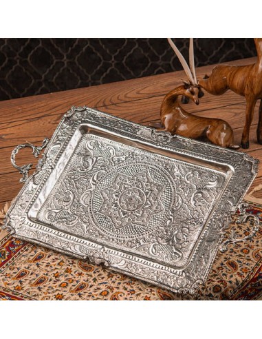 The brass tray is one of the pieces of tea coffee service set HC-1398