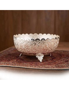 nut bowl set of brass & silver coating HC-1409 2