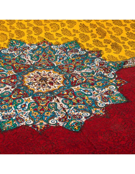 details of fully handmade high-quality Persian tablecloth HC-1410