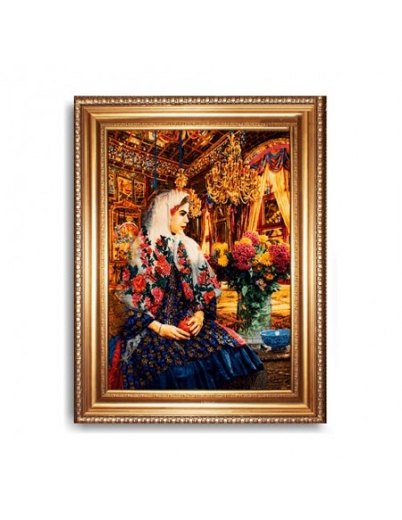 Pictorial Carpet of a Girl in the Mirror Hall