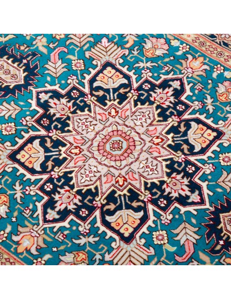 5'X 3' Persian Blue Handmade Rug Rc-310 center view