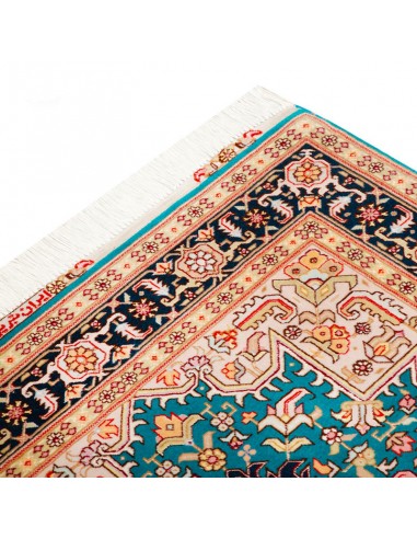 5'X 3' Persian Blue Handmade Rug Rc-310 side view