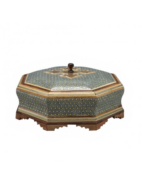 Inlaid wood lid candy box HC-1442