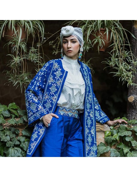 women's-blue-embroidered-long-coat-ac-1445