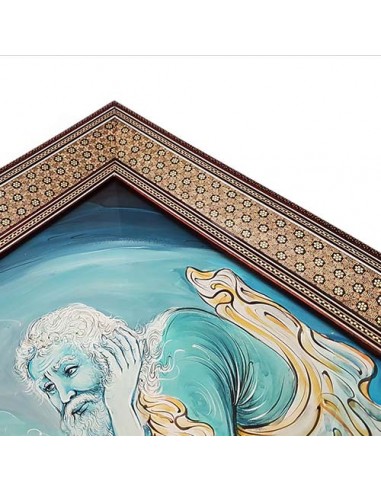 Decorative Miniature Painting Tableau Angel Khatam Frame