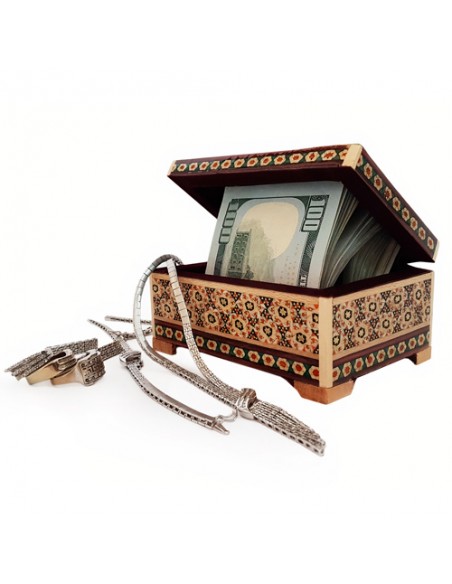 small jewelry box of Iranian inlaid HC-1460
