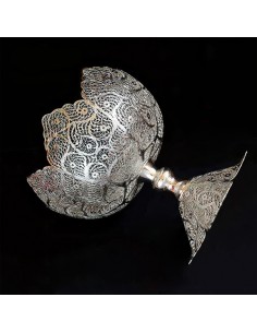 Filigree Candy Bowl Of Copper & Silver Coating HC-1461 2