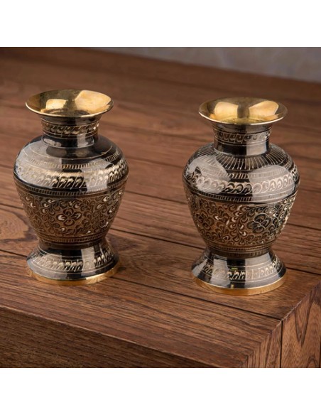 decorative vases of hand engraving brass HC-1471