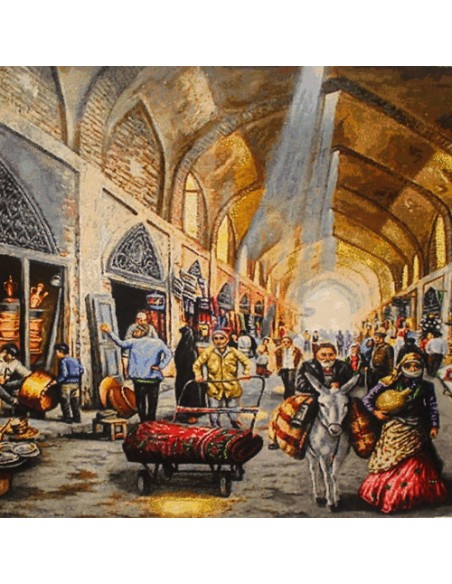 handmade silk wall rug