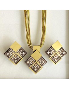 brass-&-needlework-necklace-earring-set-ac-1423 2