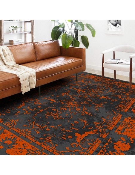 Persian Grey 6' X 9' Modern Carpet Rc-319 in decoration