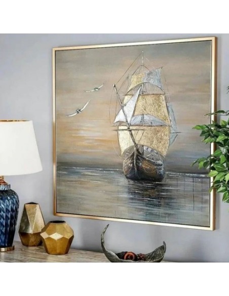 painting for wall decor - a ship