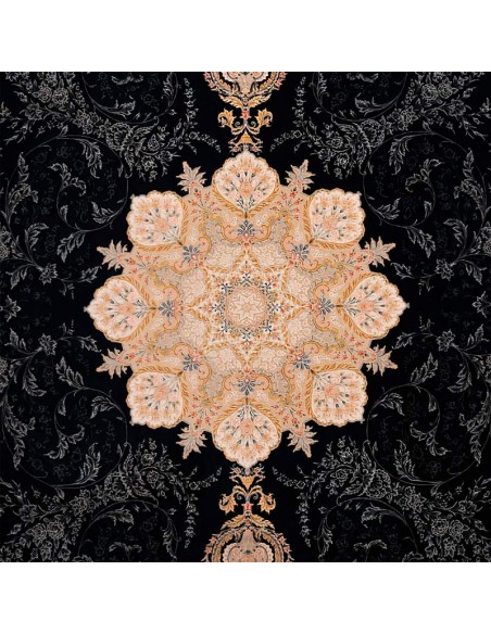 Persian style Machine-woven Navy Blue 6'X9' Carpet Rc-323