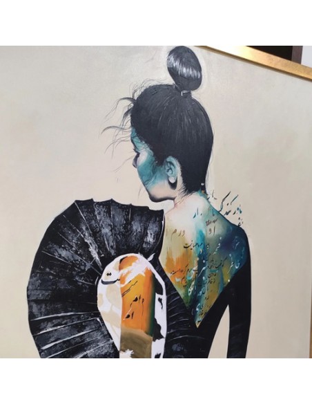 black and gold wall art - details