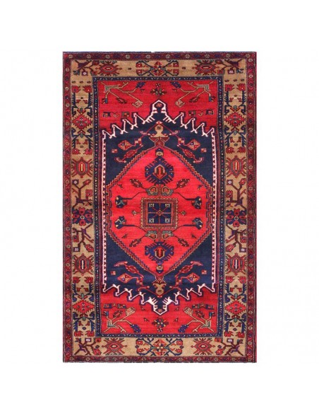 Persian Hand-woven Red 4'X8' Carpet Rc-323 full view