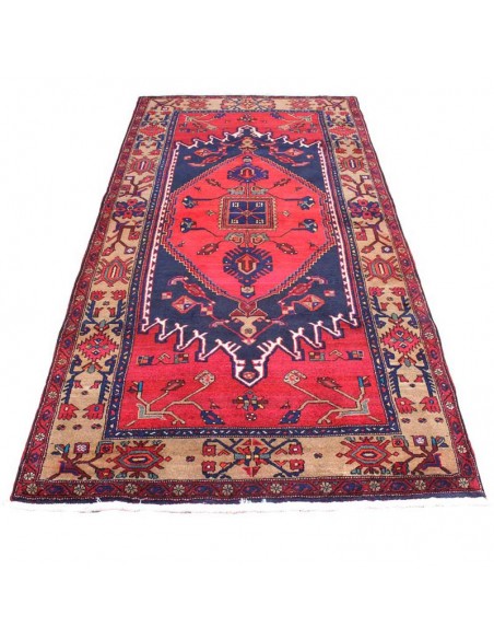 Persian Hand-woven Red 4'X8' Carpet Rc-323 top view
