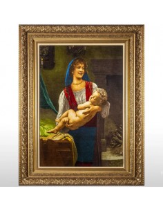 Handwoven Silk Wall Rug - mother