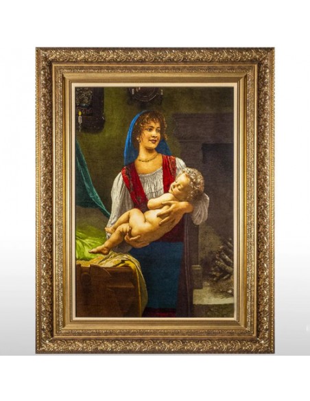 Handwoven Silk Wall Rug - mother