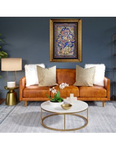 Handmade Blue Rug for Wall 2