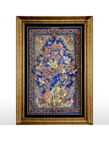 Handmade Blue Rug for Wall