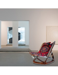 wood chair with rug upholstery 2