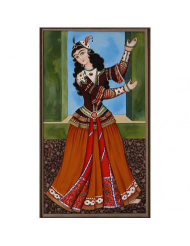 Persian miniature painting of lady