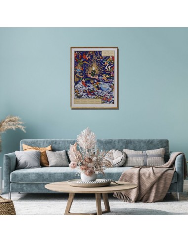 Persian Miniature Painting in Blue