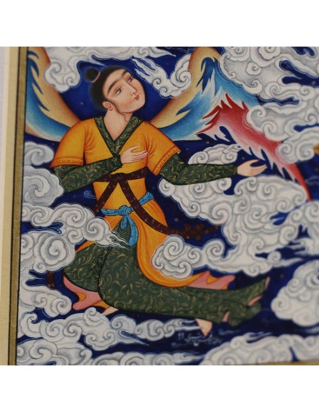 Persian Miniature Painting with calligraphy - details