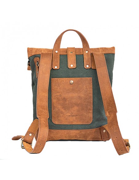 green-canvas-backpack