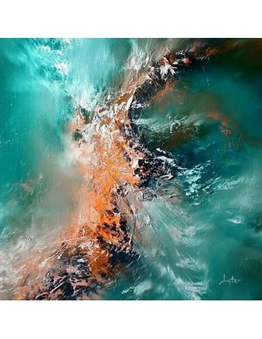 abstract acrylic painting - details