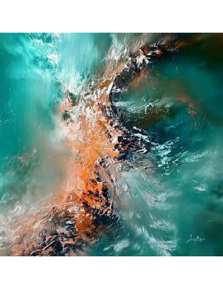 abstract acrylic painting - details