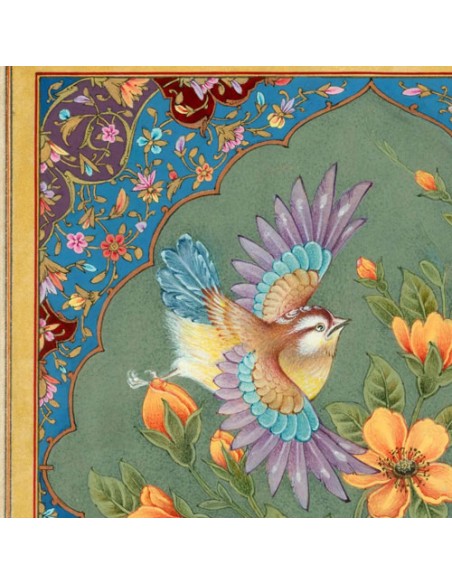 Persian miniature painting of bird