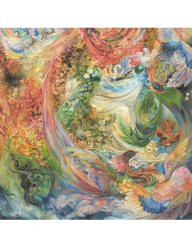 Persian colorful miniature painting - details