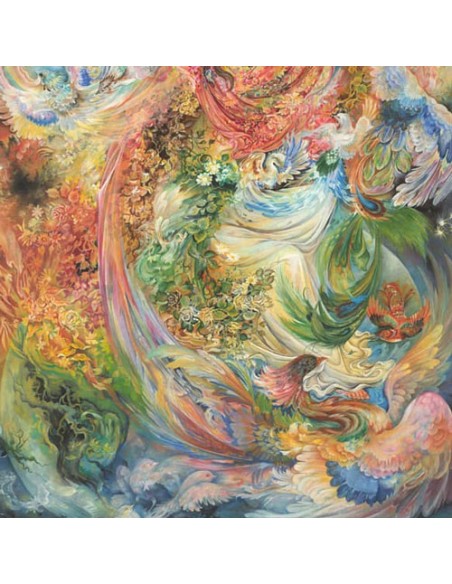 Persian colorful miniature painting - details