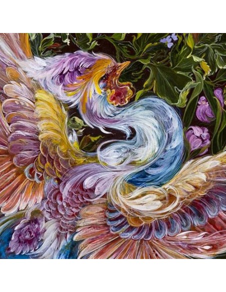 Persian miniature painting of Simurgh - details Persian miniature painting of Simurgh - details