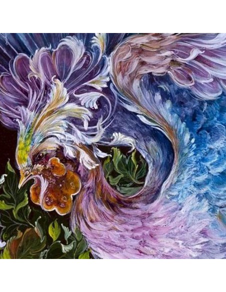 Persian miniature painting of Simorgh bird Persian miniature painting of Simorgh bird