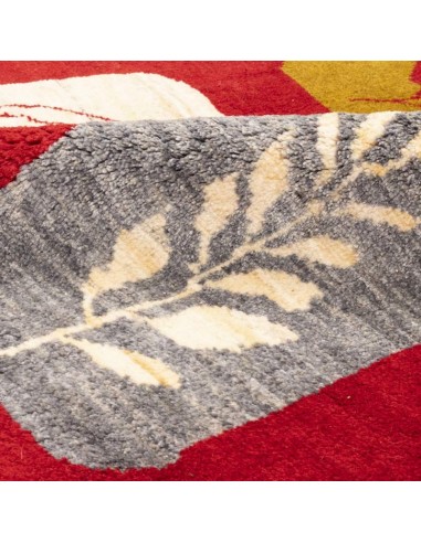 Handmade Red 5'X7' Gabbeh Rug Rc-330 texture