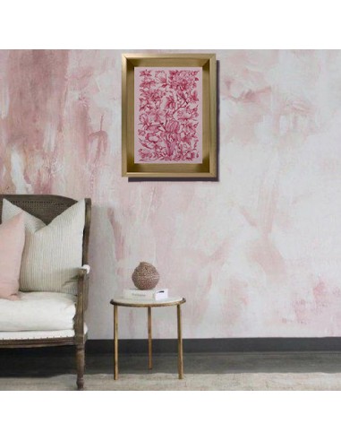 Pink Wall Art Miniature Painting