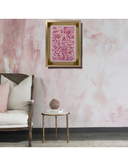 Pink Wall Art Miniature Painting