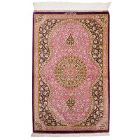 Buy Handmade Purple/Pink Silk Rug 1'X3' Rc-331