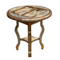 Round Luxury Chess Table Set HC-1565