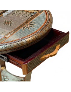 Round Luxury Chess Table Set HC-1565 2