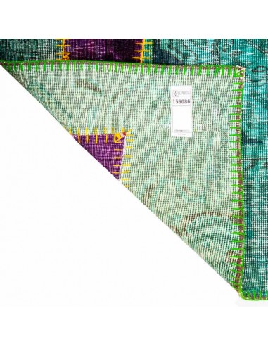 Handmade Collage Fantasy 4'X5' Rug Rc-333 back view