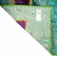 Handmade Collage Fantasy 4'X5' Rug Rc-333 back view