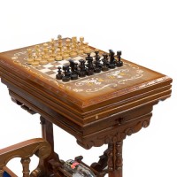 Chess table & backgammon set HC-1577