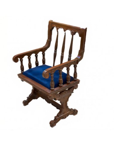 The wooden blue chair of chess set HC-1577